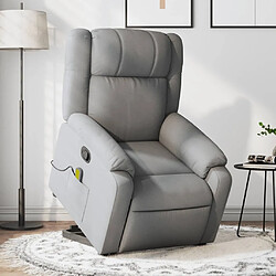 Maison Chic Fauteuil Relax pour salon, Fauteuil de massage inclinable Gris clair Tissu -GKD49257