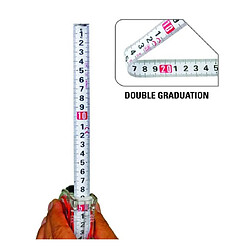 Metrica - Mètre à ruban boîtier transparent double graduation rouge 5 m x 19 mm - 38764