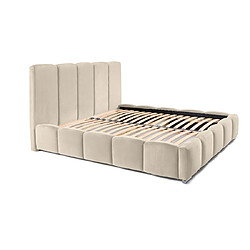 Bestmobilier Torreon - lit coffre - 180x200 - sommier inclus - en velours Torreon - lit coffre - 180x200 - sommier inclus - en velours - Beige