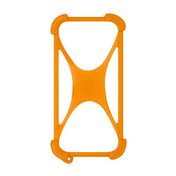 Avizar Coque Smartphone jusqu'à 6.7 pouces Universelle Silicone Gel Extensible orange