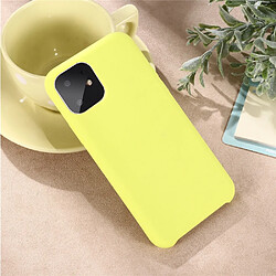 Wewoo Coque Souple Pour iphone 11 solide en silicone liquide de couleur jaune