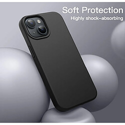 Htdmobiles Coque pour Apple iPhone 15 - housse etui silicone gel fine + film ecran - NOIR