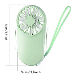 Acheter 2 Pcs Mini Ventilateur de Poche Ventilateur Portable Réglable Ventilateur Rechargeable USB avec Lanière pour le Refroidissement de Voyage en Plein Air, Vert et Bleu