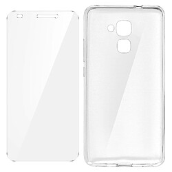 Avizar Pack Protection intégrale - Coque transparente + Film verre trempé pour Honor 5C