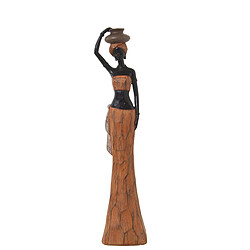 Figurine Décorative Alexandra House Living Marron Acrylique Plastique Mélamine Africaine 8 x 5 x 32 cm