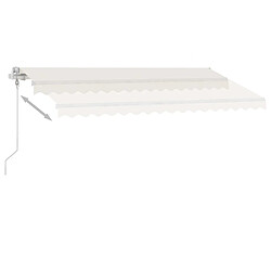 Acheter Maison Chic Auvent automatique | Store banne extérieur | Marquise avec capteur de vent et LED 450x300 cm Crème -MN83082