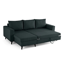 Bestmobilier Nordic - canapé d'angle réversible 4 places - convertible avec coffre - en cuir vegan