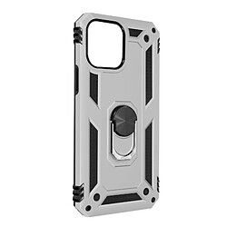 Avizar Coque iPhone 13 Mini Antichoc Hybride Bague Support Vidéo argent