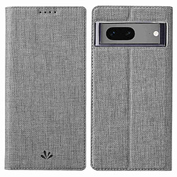 Etui en PU VILI anti-rayures, fermeture automatique magnétique avec support et porte-carte pour votre Google Pixel 7 5G - gris