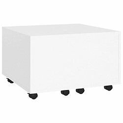 Avis Maison Chic Table basse,Table Console Table d'appoint, Table pour salon Blanc 60x60x38 cm Aggloméré -MN95197