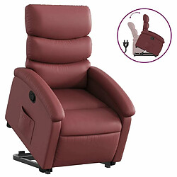 Maison Chic Fauteuil Relax pour salon, Fauteuil inclinable Rouge bordeaux Similicuir -GKD69942