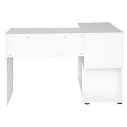 Avis Helloshop26 Bureau adulte d'angle avec étagères 100 cm blanc 19_0000549