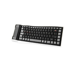 YP Select Clavier flexible sans fil Bluetooth étanche Roll Up Silicon noir