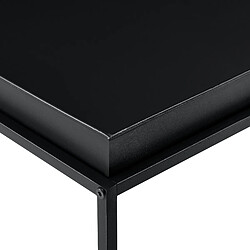 Acheter Helloshop26 Table basse carrée pour salon avec plateau amovible en métal 59 x 59 cm noir mat 03_0006130