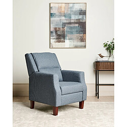 Beliani Fauteuil EGERSUND Tissu Bleu foncé