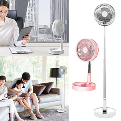 Ventilateur Télescopique Sur Pied Ventilateur Silencieux Alimenté Par USB Voyage De Bureau à Domicile Blanc