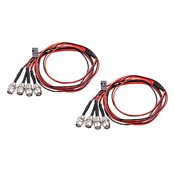 Acheter Phares Pour 1/5 1/8 1/10 1/12 1/16 RC Car Truck 8 LED Light Kit DIY Accs