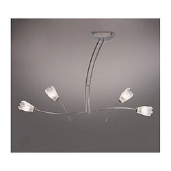 Luminaire Center Suspension Pietra 2 Arm 4 Ampoules G9, chrome poli