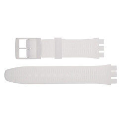 Bracelets de montre en caoutchouc de silicone de 19 mm imperméables blanc