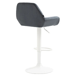 Acheter Non Tabouret de bar Braga velours blanc