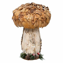 Champignon Déco Marron Glacé 27cm Naturel