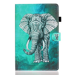 Etui en PU impression élégante l'éléphant pour votre Apple iPad 10.2 (2019)