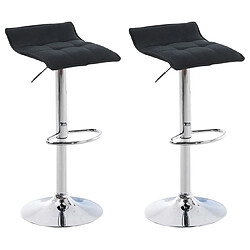 Non Lot de 2 tabourets de bar Madison tissu pas cher