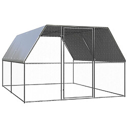 vidaXL Poulailler d'extérieur 3x4x2 m Acier galvanisé