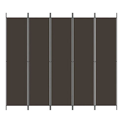 Avis Maison Chic Paravent/Cloison de séparation 5 panneaux Marron 250x220 cm Tissu -MN65612