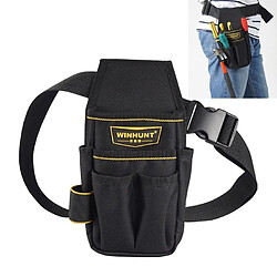 Wewoo Sac à outils professionnel Oxford noir chiffon ceinture électricien pratique