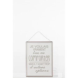 Acheter Dansmamaison Pancarte Work Options Anglais/Francais Metal Blanc/Gris Assortiment De 2