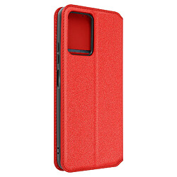 Avizar Étui pour Redmi Note 12 5G clapet magnétique porte-carte support vidéo Rouge