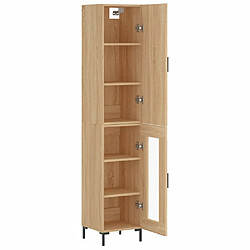 Avis vidaXL Buffet haut Chêne sonoma 34,5x34x180 cm Bois d'ingénierie