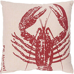 BATELA Coussin en coton Sea 45 x 45 cm Homard rouge.