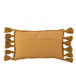 Dansmamaison Coussin Floches Coton Rectangulaire Ocre