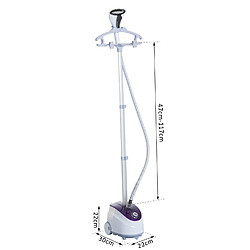 Avis Homcom Défroisseur vapeur vertical défroisseur à vêtements 1,8 L 1800 W débit vapeur 30g/min tige telescopique blanc violet