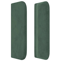 Avis vidaXL Tête de lit avec oreilles Vert foncé 83x16x78/88 cm Velours