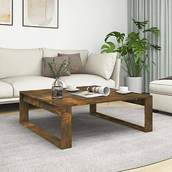 Maison Chic Table basse pour salon | Table à café Chêne fumé 100x100x35 cm Bois d'ingénierie -GKD59234