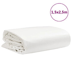 vidaXL Bâche blanc 1,5x2,5 m 650 g/m² pas cher