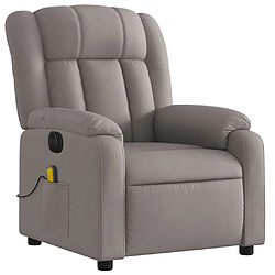 Avis vidaXL Fauteuil de massage inclinable électrique Taupe Tissu