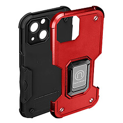 Avizar Coque iPhone 14 Plus Antichoc Hybride avec Anneau Support Magnétique Rouge