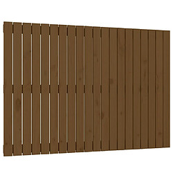 Maison Chic Tête de lit scandinave pour lit adulte,Meuble de chambre murale Marron miel 127,5x3x90 cm Bois massif de pin -MN24694