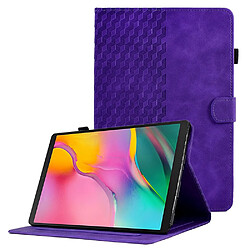 Etui en PU antichoc, fonction d'éveil/veille automatique, motif de couture avec support pour Samsung Galaxy Tab A 10.1 (2019) (T510/T515) - violet