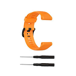 Bracelet de rechange compatible pour Garmin Forerunner 945/935 Fenix5 Quatix5 Sapphire Approach S60 Orange