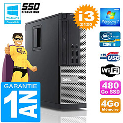 PC DELL 990 SFF Core I3-2120 Ram 4Go Disque 480 Go SSD Wifi W7 - Occasion