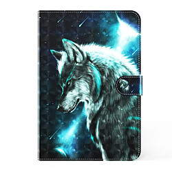 Etui en PU impression de motifs avec support Loup pour votre Samsung Galaxy Tab A7 10.4 (2020)