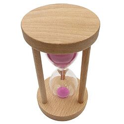 Sablier en bois rond cadre sablier pour enfants cadeau Home Decor Pink 8min pas cher