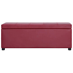 vidaXL Banc avec compartiment de rangement 116 cm Bordeaux Similicuir