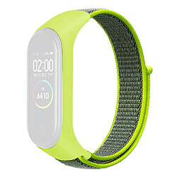 Bracelet en nylon réglable pour votre Xiaomi Mi Band 3/4/5/6/7 - Jaune vif