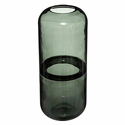 Vase Rond Design en Verre Line 25cm Gris